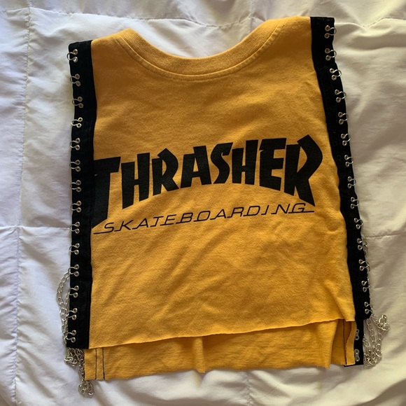 Thrasher Side Chain Crop Tank 